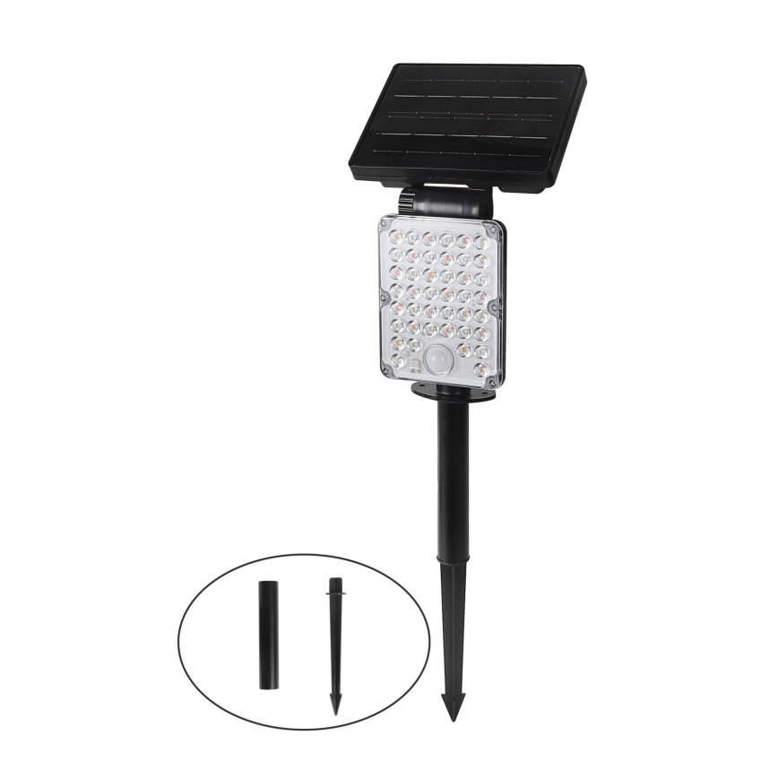 Top Light - LED luminária solar com sensor 3 em 1 ZENITH LED/10W/3,7V 3000/4000/6500K IP54 2400 mAh