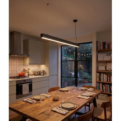 Top Light - Luminária de teto de sobrepor e pendente HORIZON LED/40W/230V 3000/4000/6500K preta