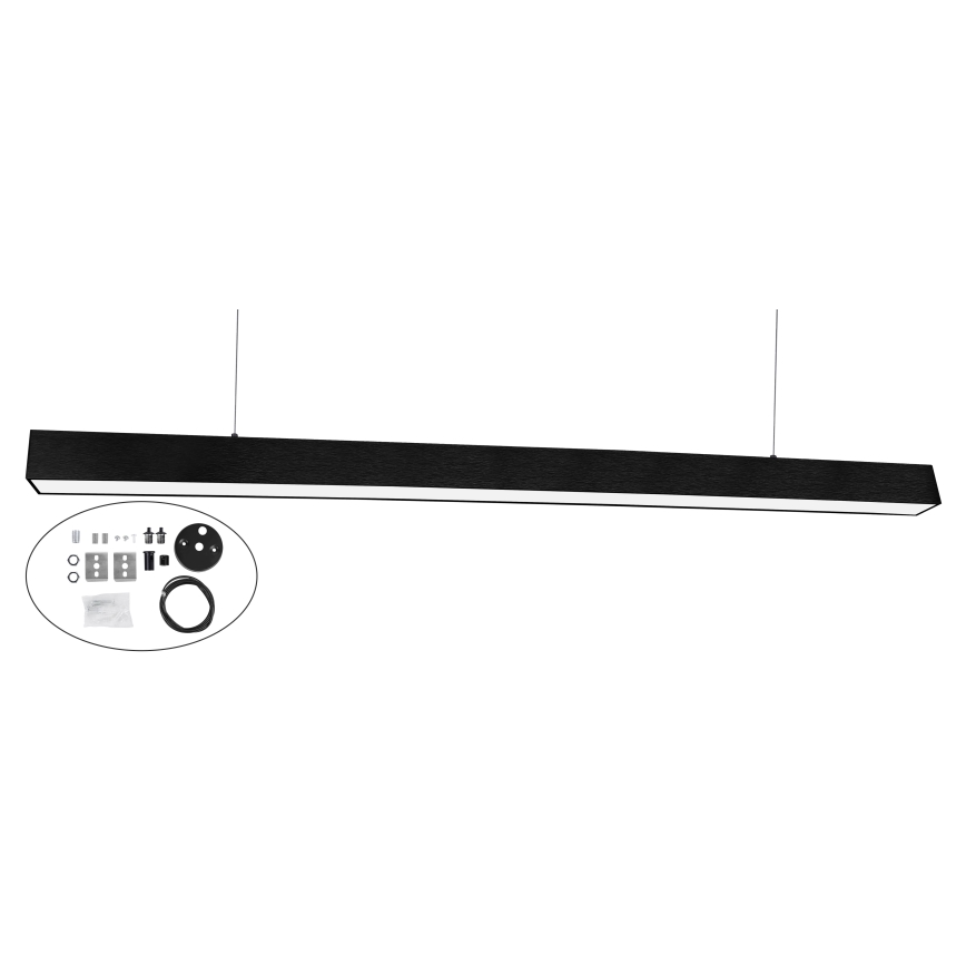 Top Light - Luminária de teto de sobrepor e pendente HORIZON LED/40W/230V 3000/4000/6500K preta