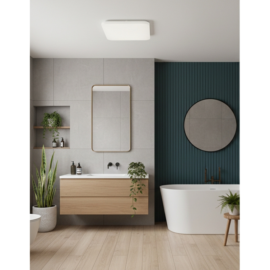Top Light - Candeeiro LED de teto para casa de banho DUNAJ LED/32W/230V 3000/4000/6500K IP44 38x38 cm branco