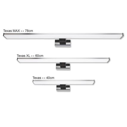 Top Light TEXAS XXL - Iluminação de espelho de casa de banho LED TEXAS LED/15W/230V IP44