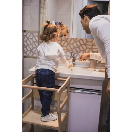 Torre de aprendizagem TWINN 83x45 cm castanha