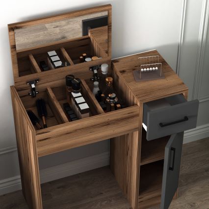 Toucador INCI 108,8x77 cm nogueira/preto