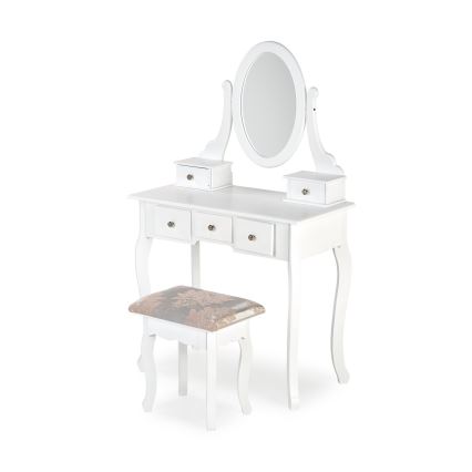 Toucador SARA 80x130 cm + stool 45x37 cm branco