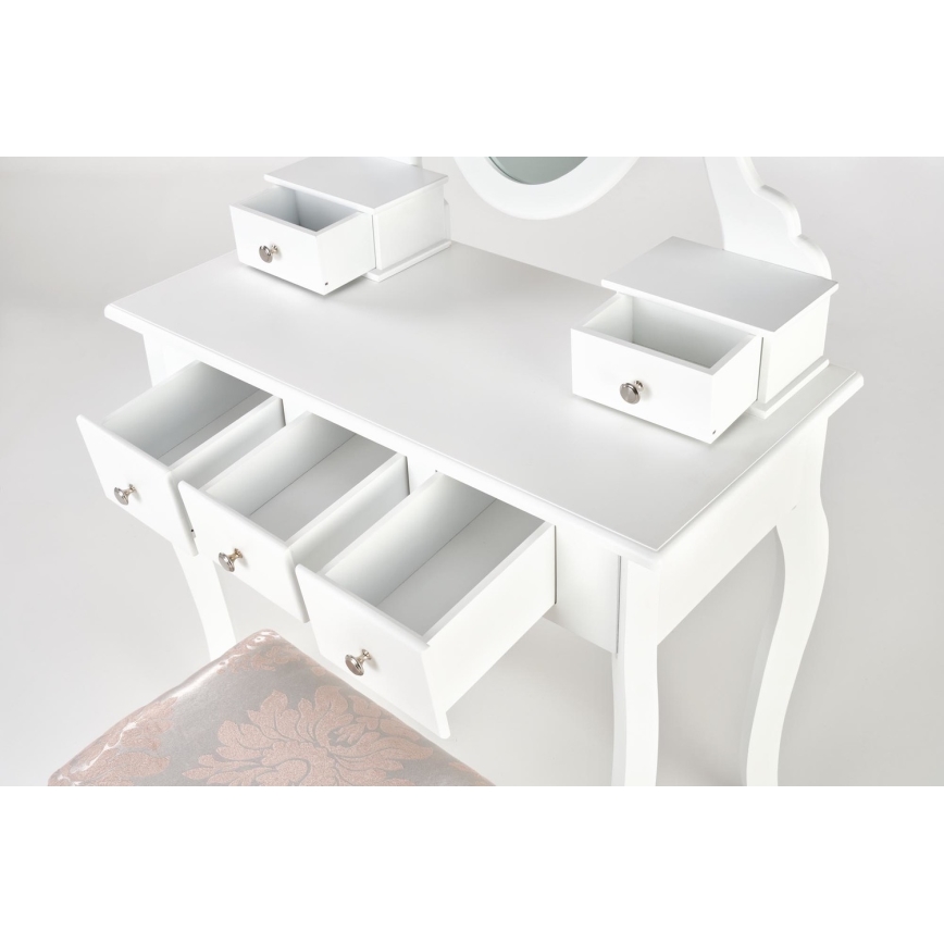 Toucador SARA 80x130 cm + stool 45x37 cm branco