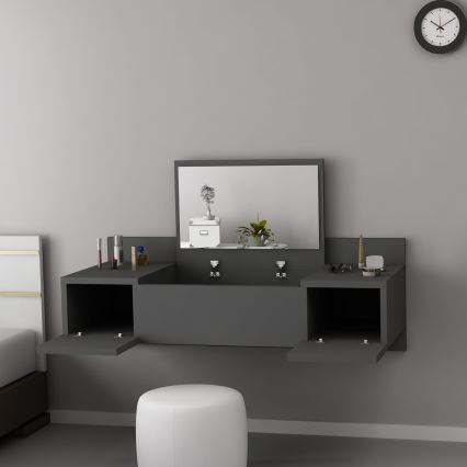 Toucador ZAKKUM 33x100 cm antracite