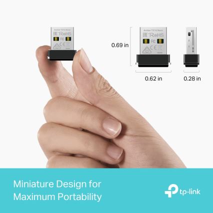 TP-Link - Adaptador USB nano Wi-Fi 6 sem fios Archer TX1U Nano