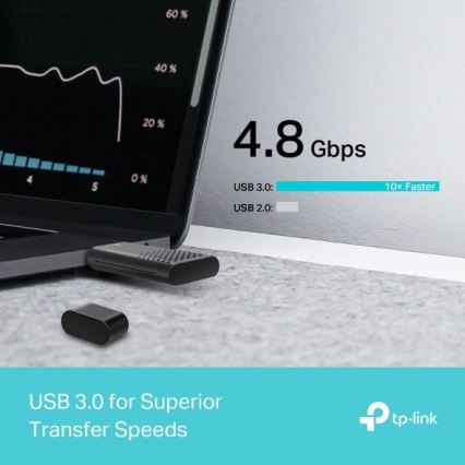TP-Link - Adaptador USB sem fios de banda dupla com Wi-Fi 6 Archer TX20U