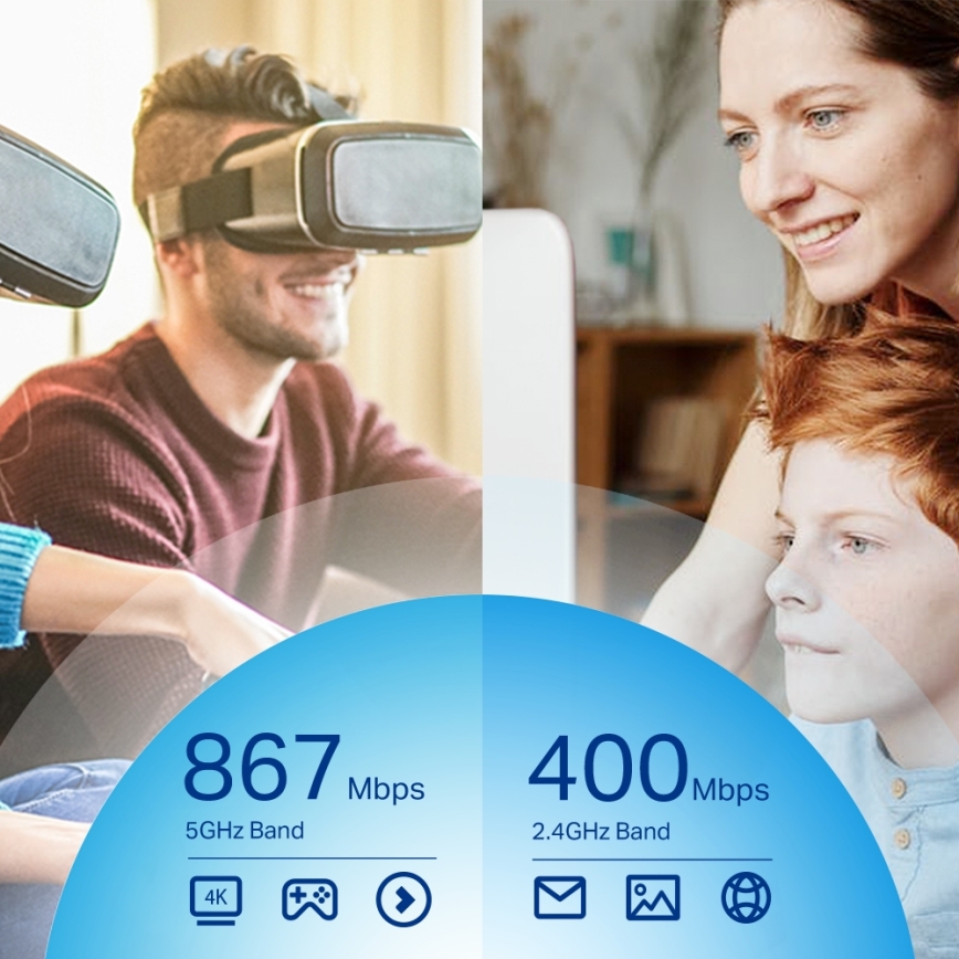 TP-Link - Adaptador USB Wi-Fi de Alto Ganho com Duas Antenas