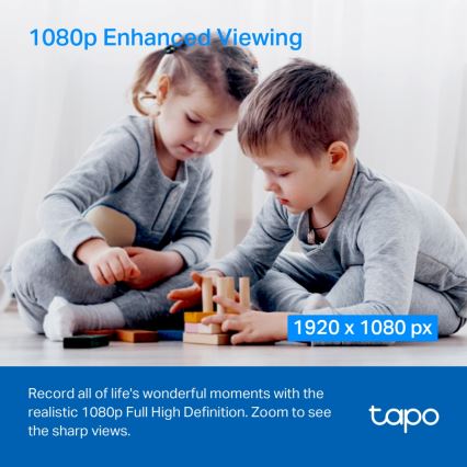 TP-Link - Câmara de segurança inteligente rotativa Wi-Fi