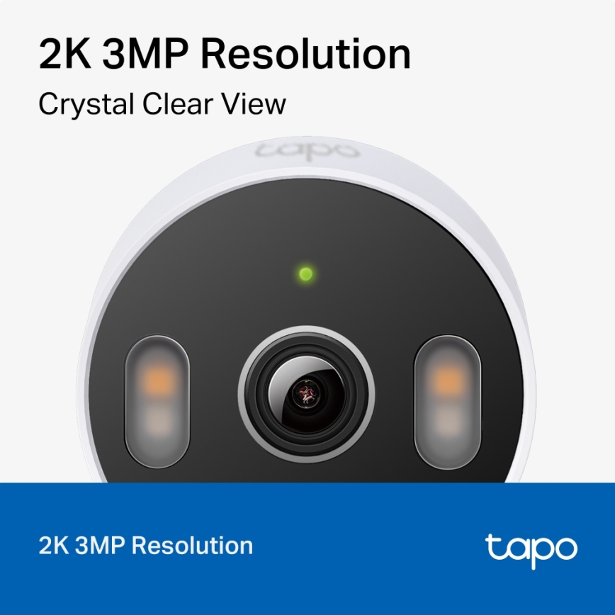 TP-Link - Câmara inteligente para exterior 3MP 5V Wi-Fi