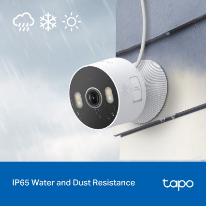 TP-Link - Câmara inteligente para exterior 3MP 5V Wi-Fi