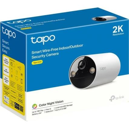 TP-Link - Câmara exterior inteligente com sensor, classificação IP65 e Wi-Fi