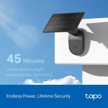 TP-Link - Câmara solar exterior com sensor, IP65, Wi‑Fi