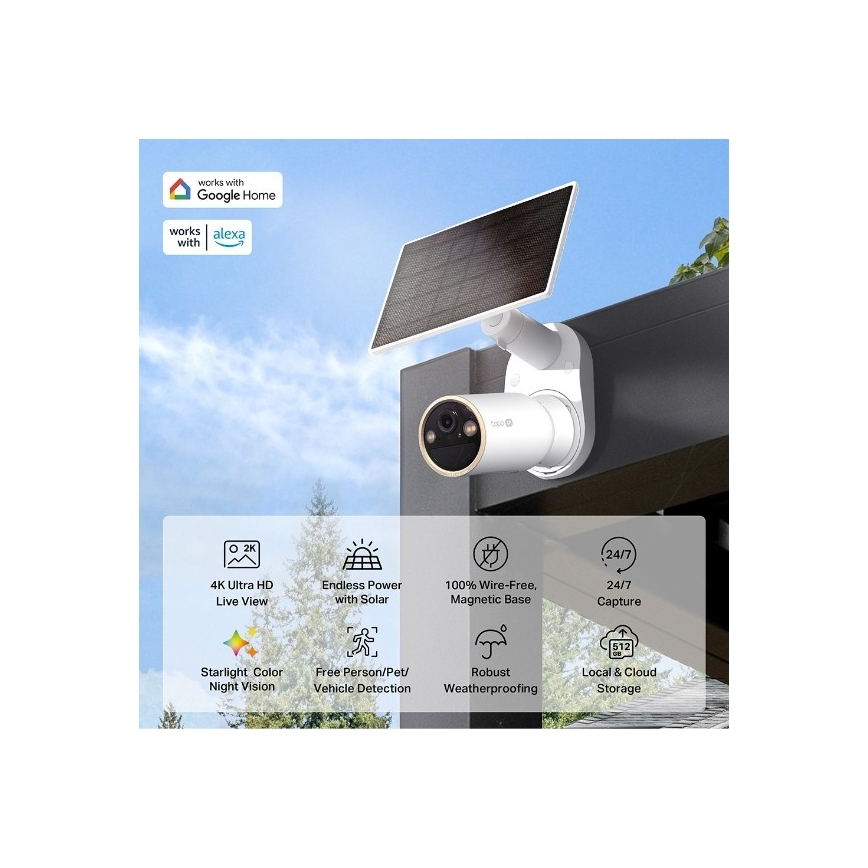 TP-Link - Câmara solar exterior com sensor IP66 Wi-Fi