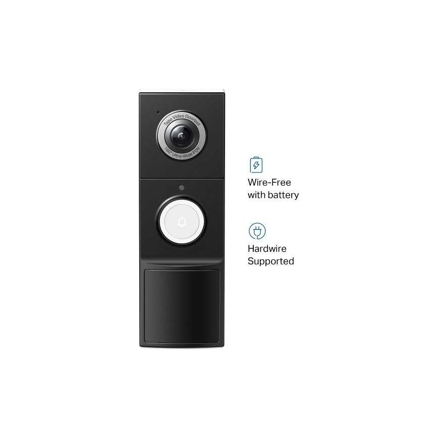 TP-Link - Campainha inteligente com vídeo e sensor 2K, bateria de 10000 mAh, IP66, Wi‑Fi