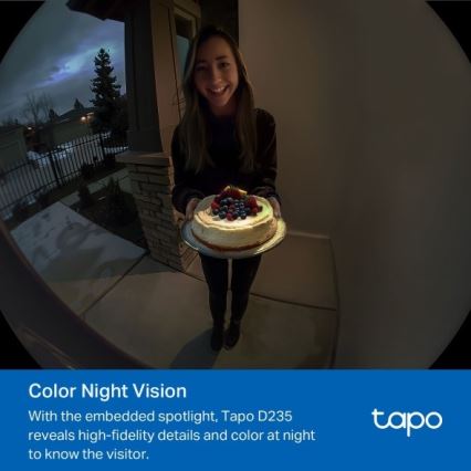 TP-Link - Campainha de vídeo inteligente 2K 10000 mAh IP66 Wi-Fi Tuya