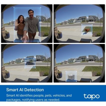 TP-Link - Campainha de vídeo inteligente 2K 10000 mAh IP66 Wi-Fi Tuya