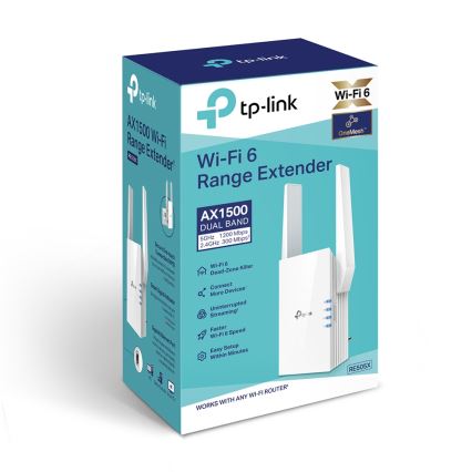 TP-Link - Extensor Wi-Fi 6 de banda dupla RE505X