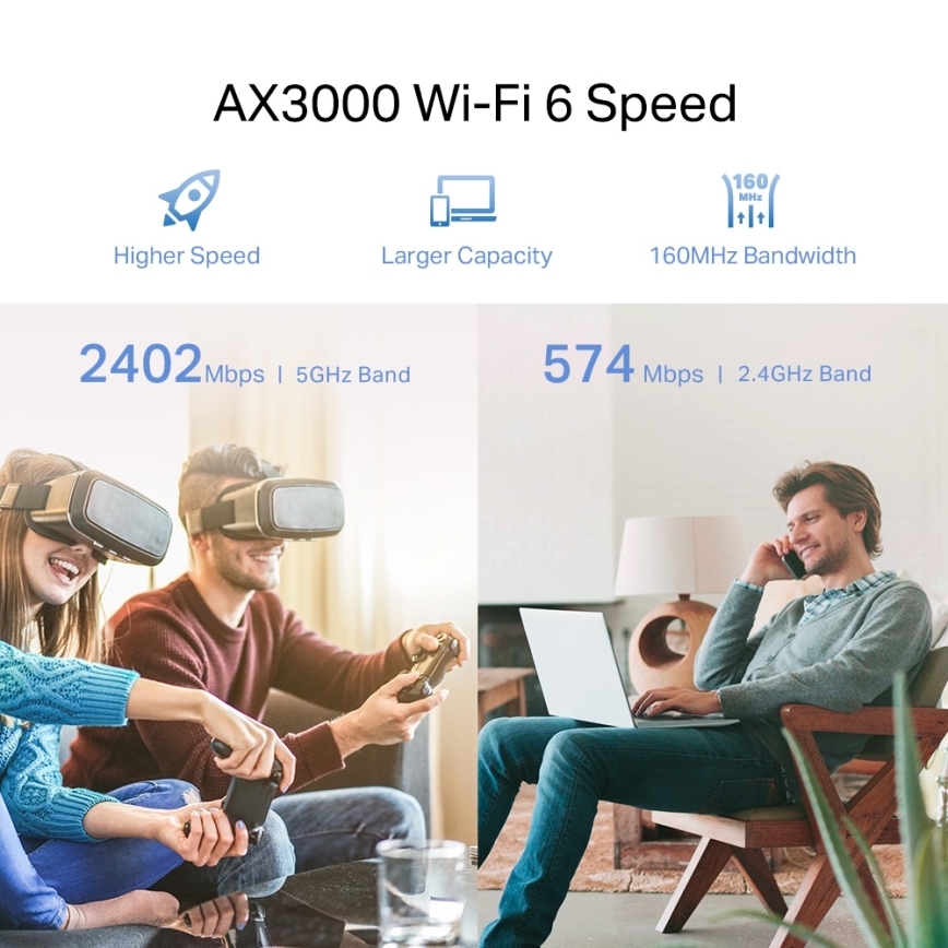 TP-Link - Extensor Wi-Fi 6 de banda dupla RE705X