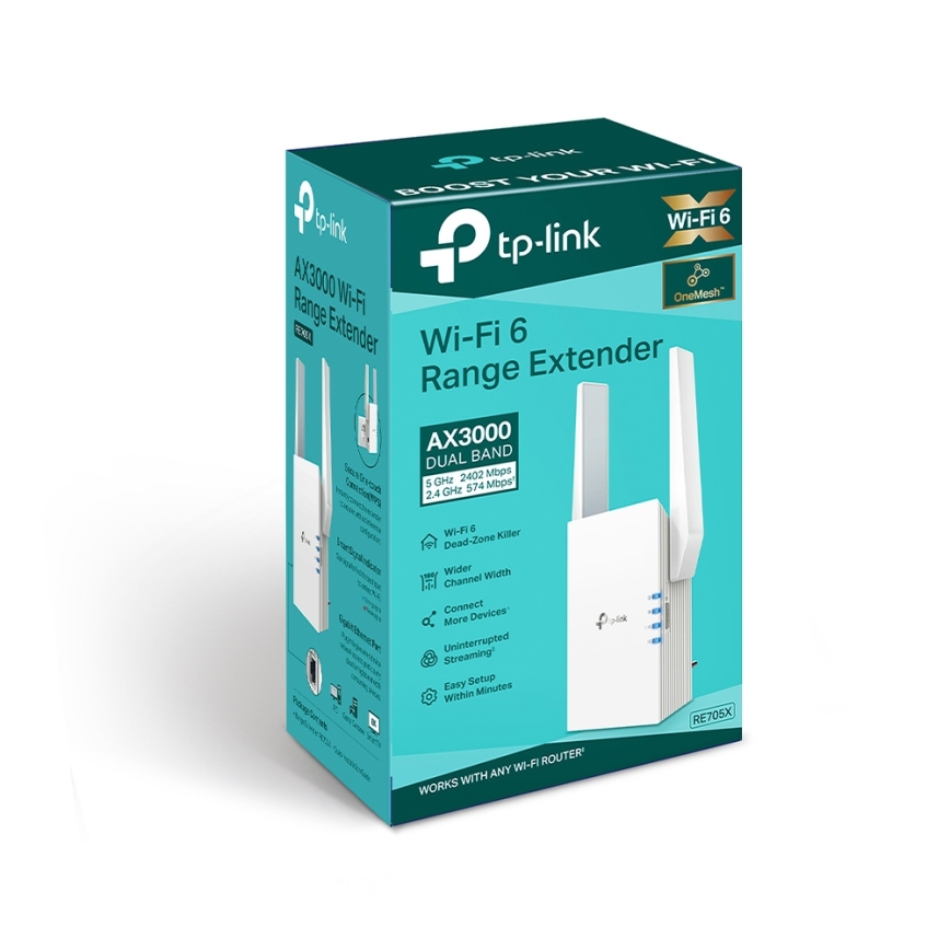 TP-Link - Extensor Wi-Fi 6 de banda dupla RE705X