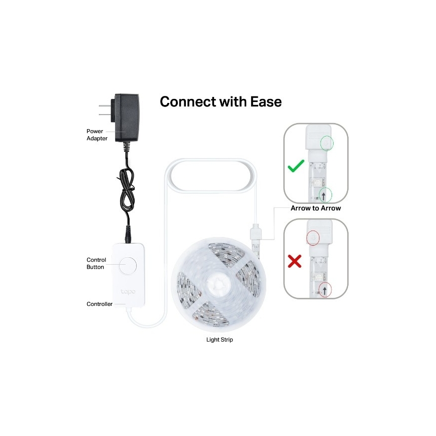 TP-Link - Fita LED RGBW regulável 5 m LED/13W/230V Wi-Fi