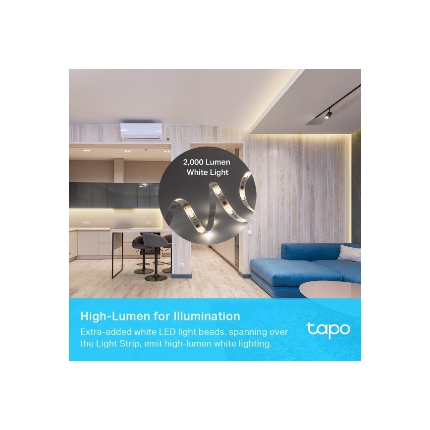 TP-Link - Fita LED RGBW regulável 5 m LED/24W/230V Wi-Fi