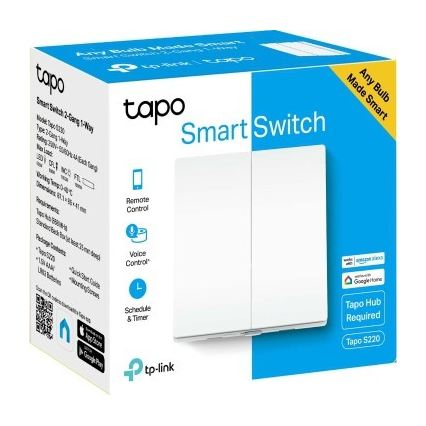 TP-Link - Interruptor de luz inteligente de dois botões 2xAAA