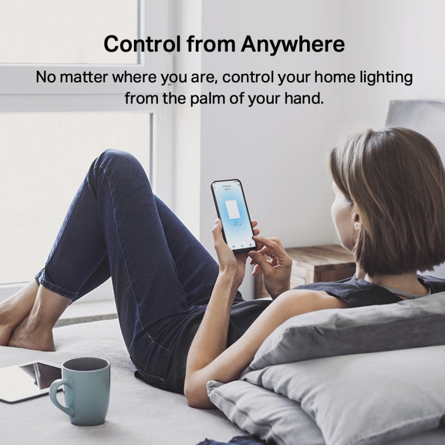 TP-Link - Interruptor de luz inteligente de dois botões 2xAAA Wi-Fi