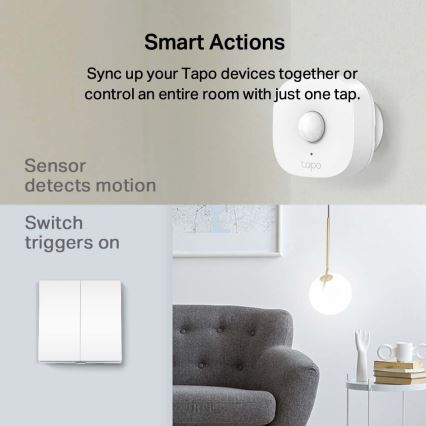 TP-Link - Interruptor de luz inteligente de dois botões 2xAAA Wi-Fi