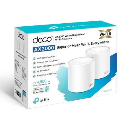 TP-Link - Kit 2x Deco X50: sistema mesh Wi-Fi 6 para cobertura total da casa