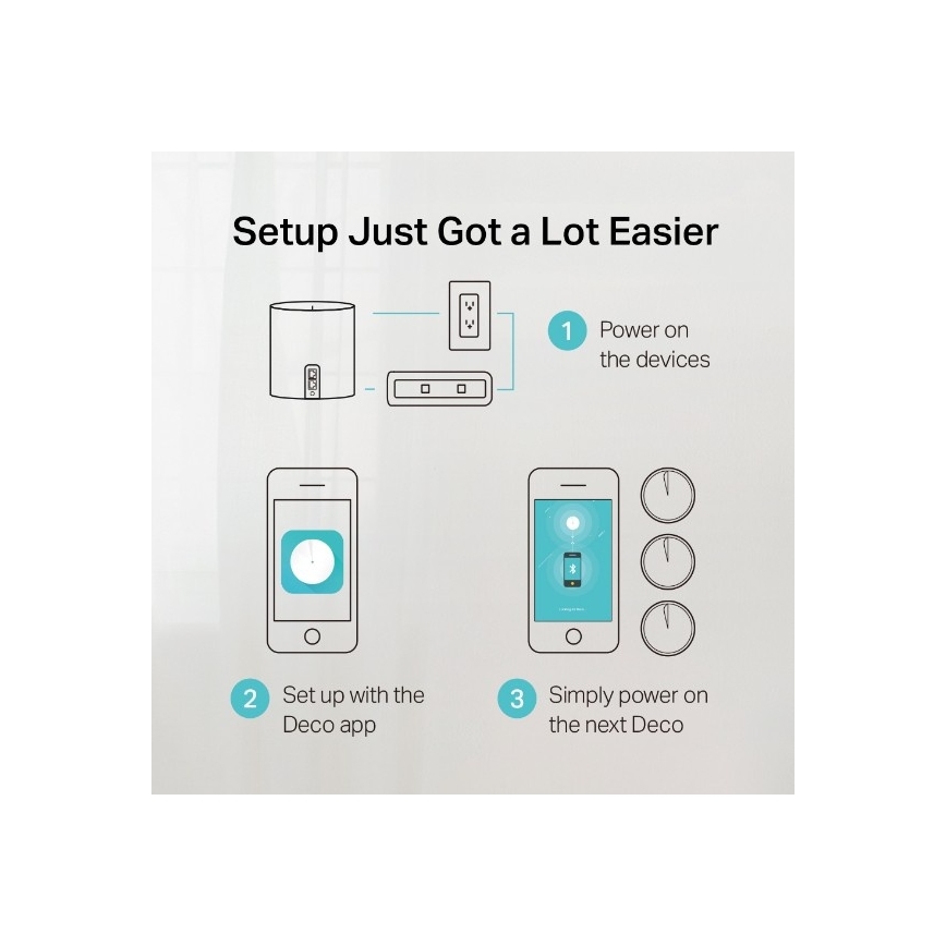 TP-Link - Kit com 3 unidades do sistema mesh Wi‑Fi 6 para toda a casa