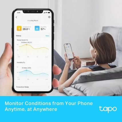 TP-Link - Monitor inteligente para medição de temperatura e humidade 2xAAA