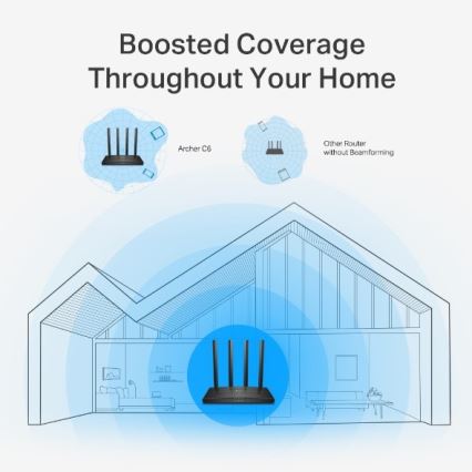 TP-Link - Roteador sem fios Gigabit MU-MIMO Archer C6 V3.2 Wi-Fi