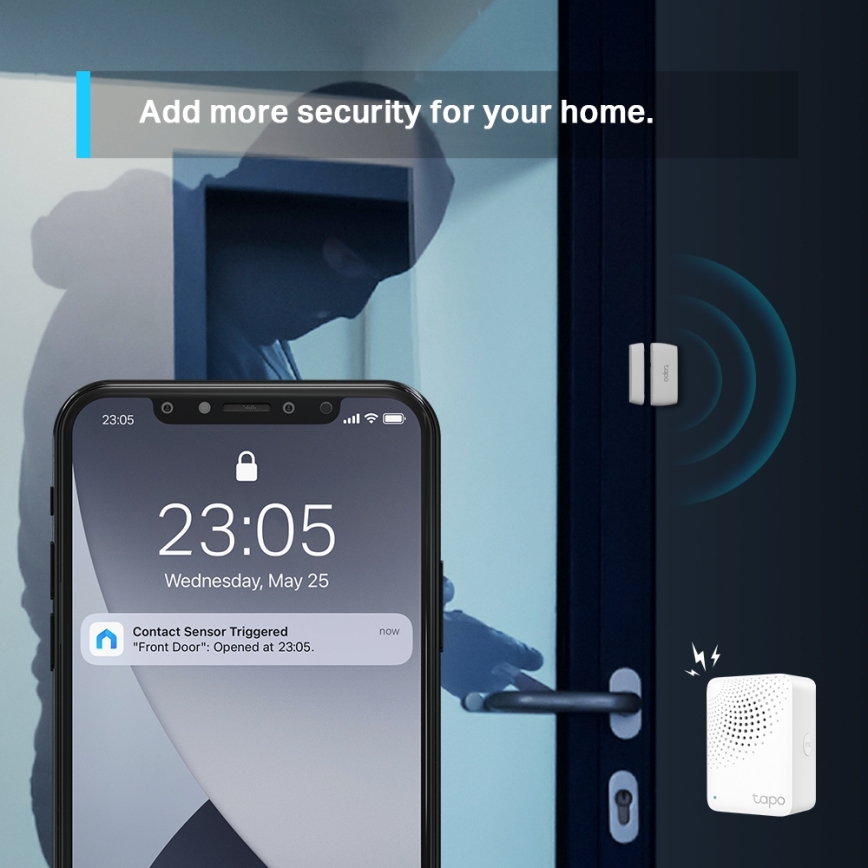 TP-Link - Sensor de contacto inteligente 1xCR2032 Wi-Fi