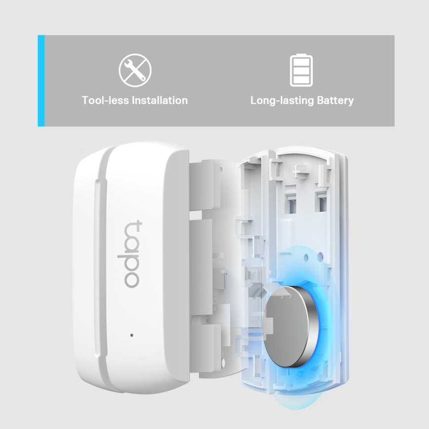 TP-Link - Sensor de contacto inteligente 1xCR2032 Wi-Fi