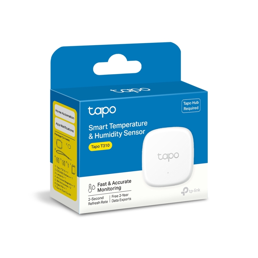 TP-Link - Sensor inteligente para medição de temperatura e humidade 1xCR2450 Wi-Fi
