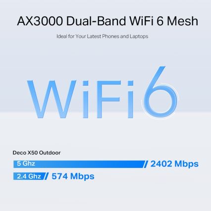 TP-Link - Sistema mesh para exterior e interior com Wi-Fi 6 Deco X50-Outdoor