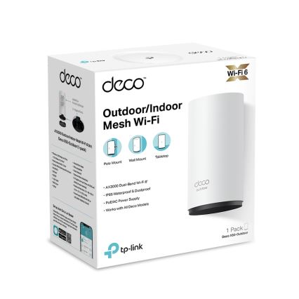 TP-Link - Sistema mesh para exterior e interior com Wi-Fi 6 Deco X50-Outdoor