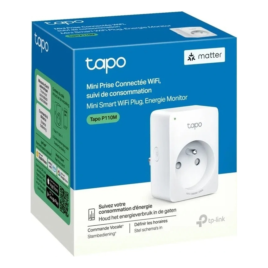 TP-Link - Tomada inteligente E MATTER 3680W Wi-Fi