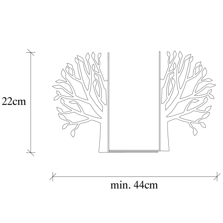 Travão para livros 22x44 cm preto