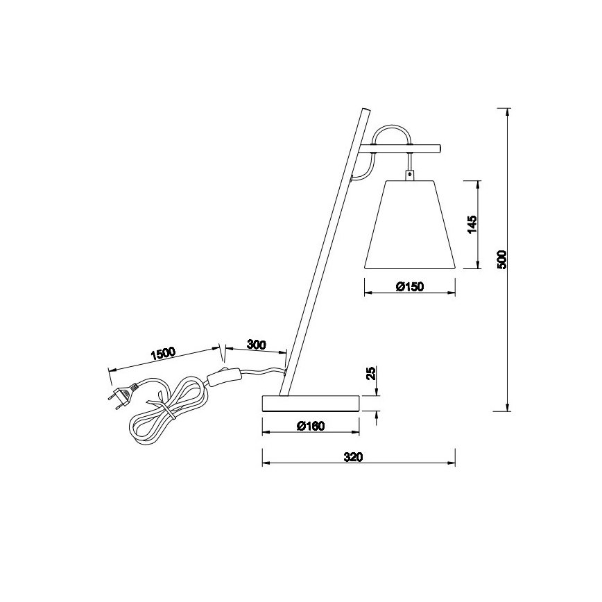Trio - Candeeiro de mesa ANDREUS 1xE14/40W/230V