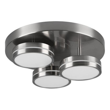 Trio - Candeeiro de teto LED dimerizável FRANKLIN 3xLED/8,5W/230V 3000K Ø 35 cm cromado mate