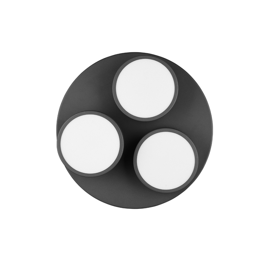 Trio - Luminária de teto LED dimável FRANKLIN 3xLED/8,5W/230V 3000K diâmetro 35 cm preta