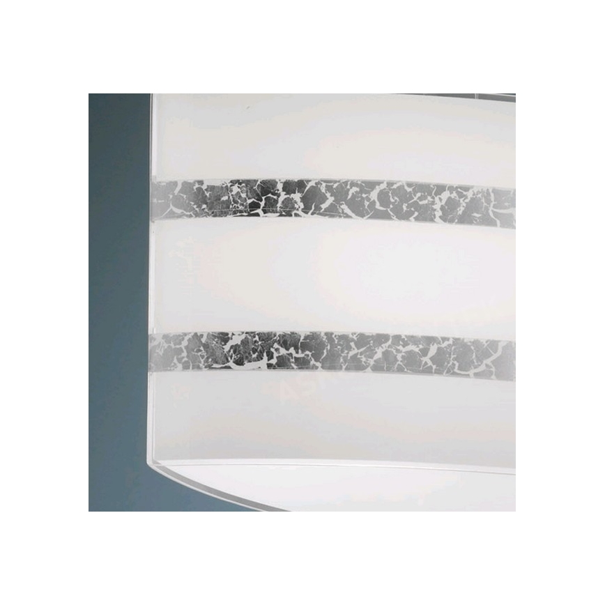 Trio - Candeeiro de teto suspenso NIKOSIA 2xE27/40W/230V prateado