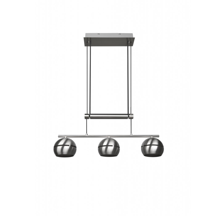 Trio - Candelabro suspenso FLETCHER 3xE14/40W/230V cromado mate