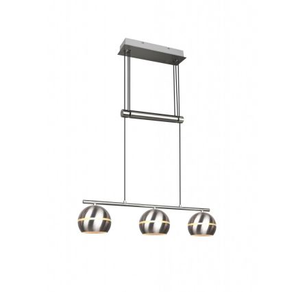 Trio - Candelabro suspenso FLETCHER 3xE14/40W/230V cromado mate