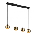 Trio - Candelabro suspenso FLETCHER 4xE14/40W/230V latão