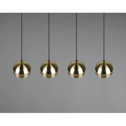 Trio - Candelabro suspenso FLETCHER 4xE14/40W/230V latão