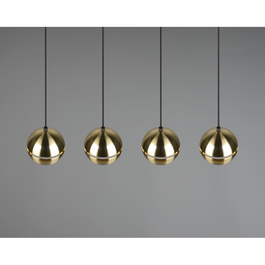 Trio - Candelabro suspenso FLETCHER 4xE14/40W/230V latão